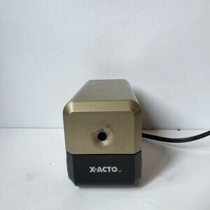 X-ACTO Xacto Electric Pencil Sharpener Model 18XXX CN Black Tan Tested Works